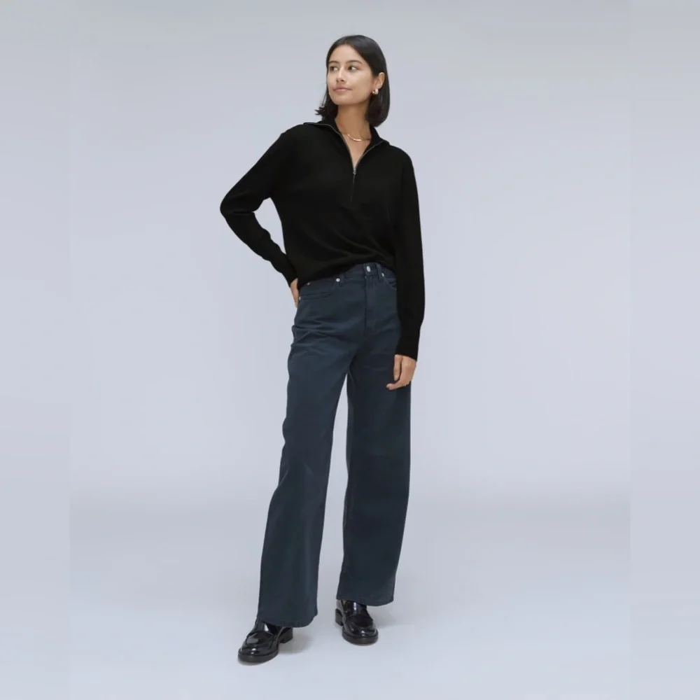 NWT Everlane The Luxe Merino Half-Zip Sweater - Picture 4 of 15